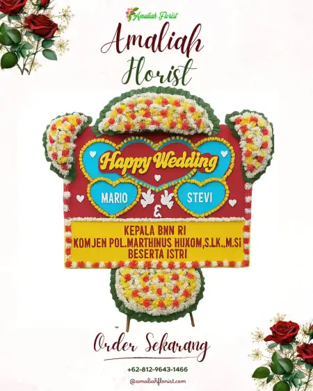 Papan Bunga Pernikahan Sutera